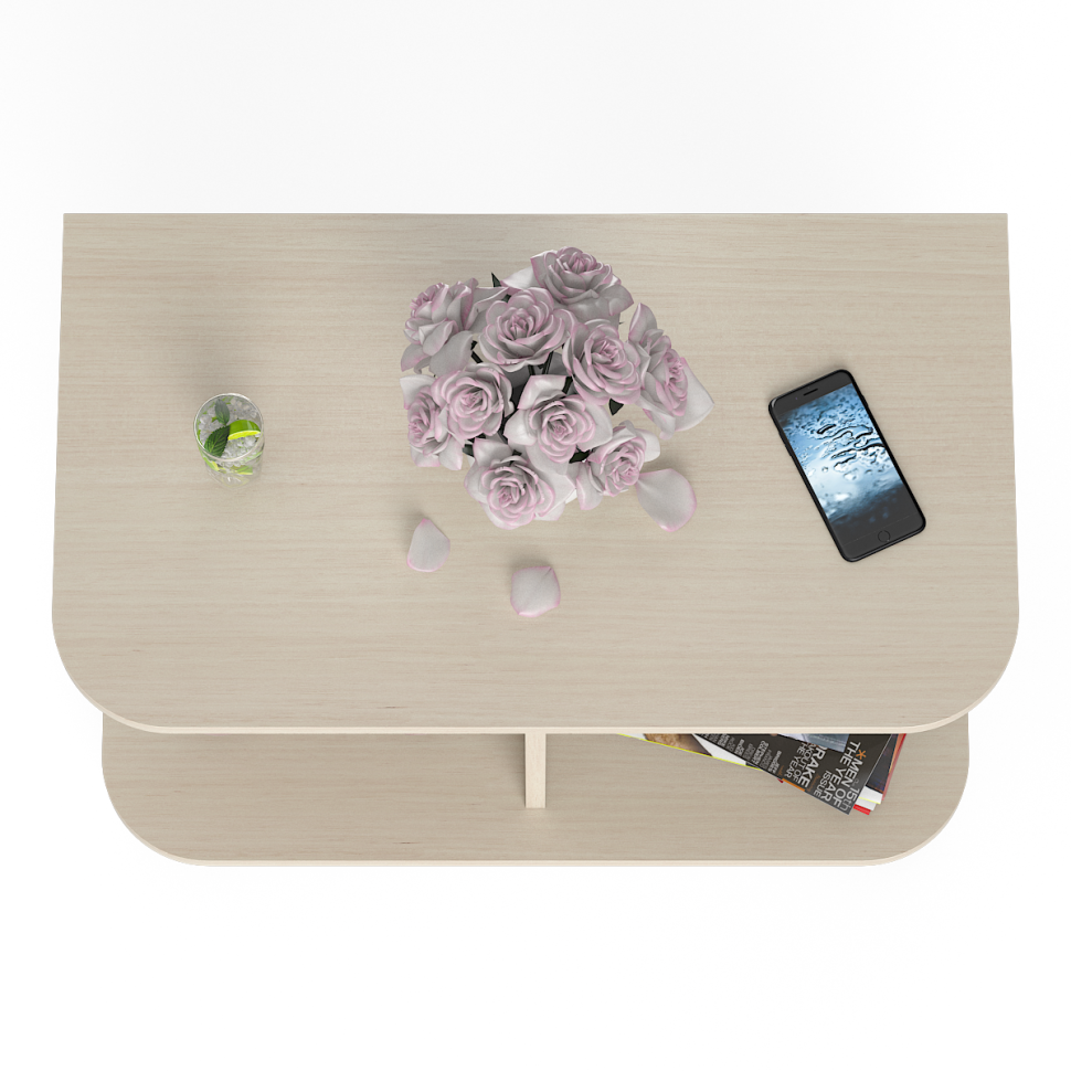 СНЯТО Стол журнальный С-МД-СЖ-11, цвет дуб, ШхГхВ 80х45х56 см., стол журнальный на колёсиках