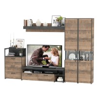 Трувор Гостиная 037, цвет дуб гранж песочный/интра, ШхГхВ 305,4х45,4х210 см., универсальная сборка