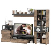 Трувор Гостиная 037, цвет дуб гранж песочный/интра, ШхГхВ 305,4х45,4х210 см., универсальная сборка