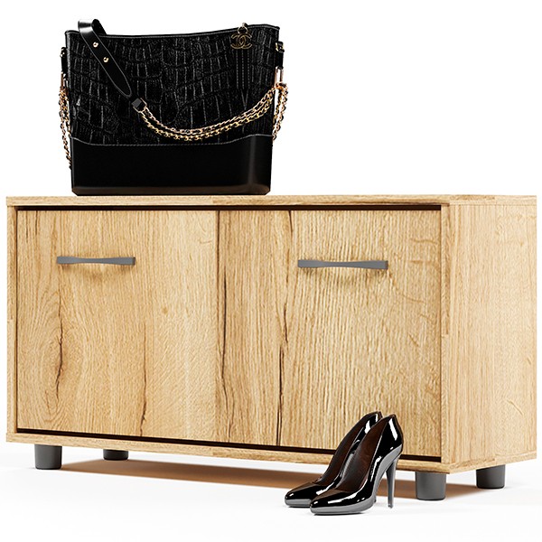 СНЯТО Прихожая Сокол ТП-3 тумба для обуви, цвет дуб делано, ШхГхВ 90х29х48 см.