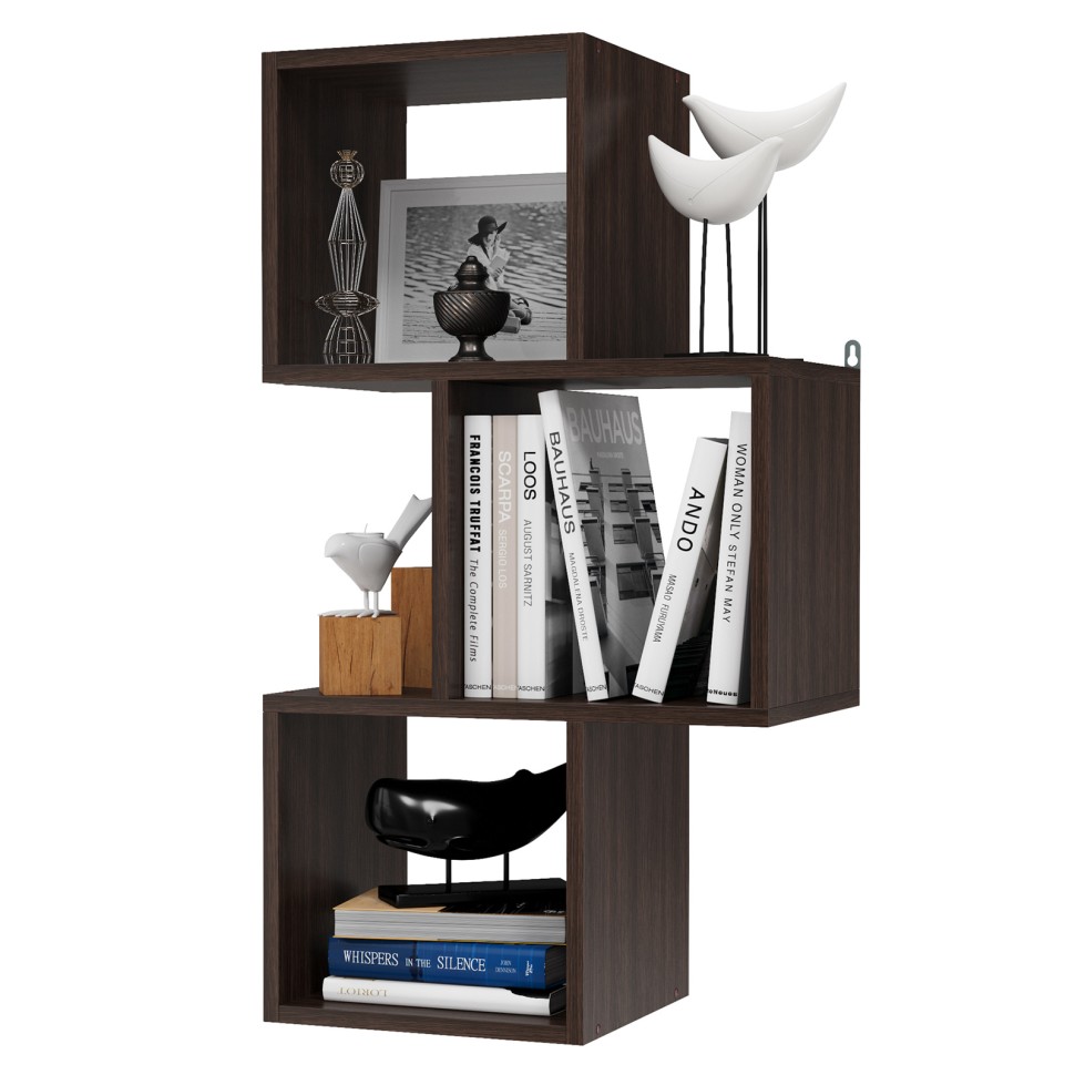 СНЯТО Полка навесная PN-8, цвет венге, ШхГхВ 48х28х87,2 см., универсальная сборка 233PN8V