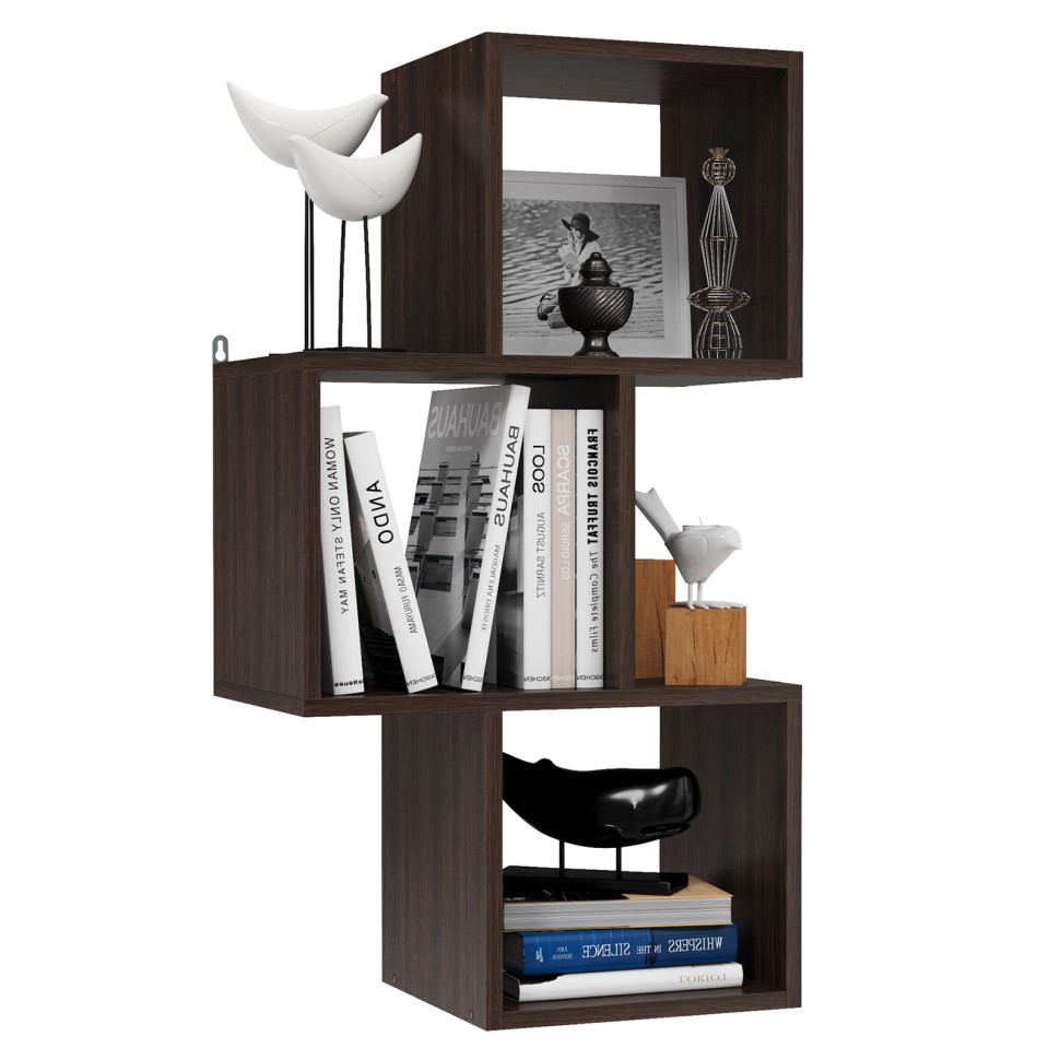 СНЯТО Полка навесная PN-8, цвет венге, ШхГхВ 48х28х87,2 см., универсальная сборка 233PN8V