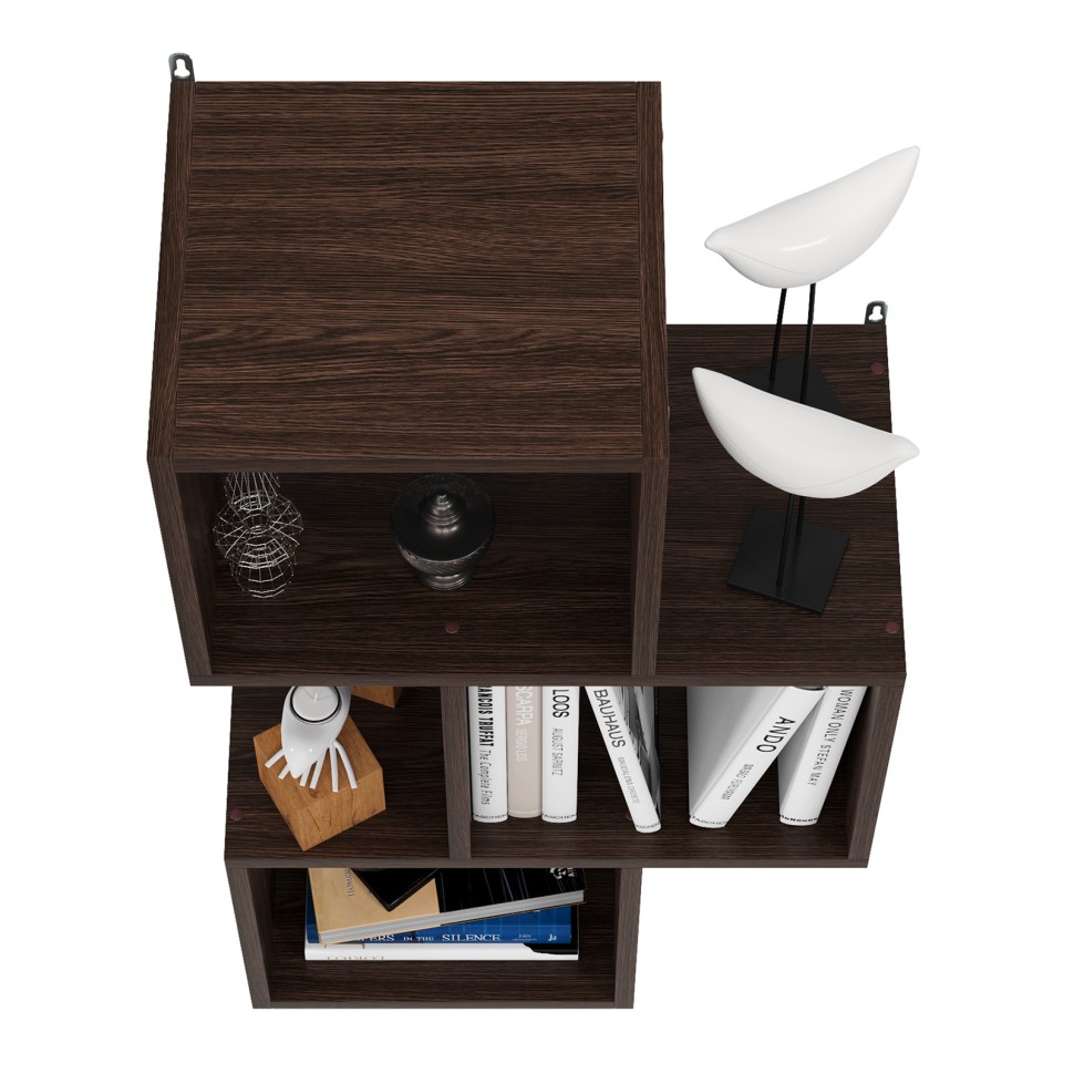 СНЯТО Полка навесная PN-8, цвет венге, ШхГхВ 48х28х87,2 см., универсальная сборка 233PN8V