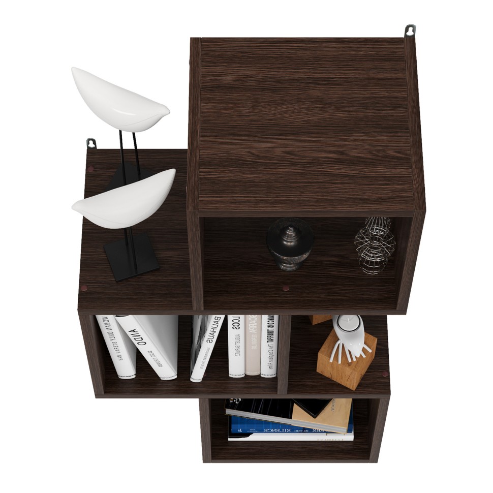 СНЯТО Полка навесная PN-8, цвет венге, ШхГхВ 48х28х87,2 см., универсальная сборка 233PN8V