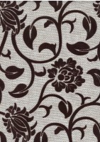 Угловой диван Сеул Люкс рогожка коричневый + цветы