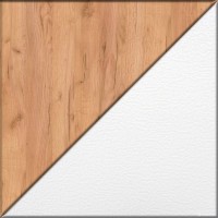 Лидер-8 Стол + Полка, цвет белый шагрень/крафт золото, ШхГхВ 165х50/30х190 см. или 115х50/80х190 см., НЕ универсальная сборка