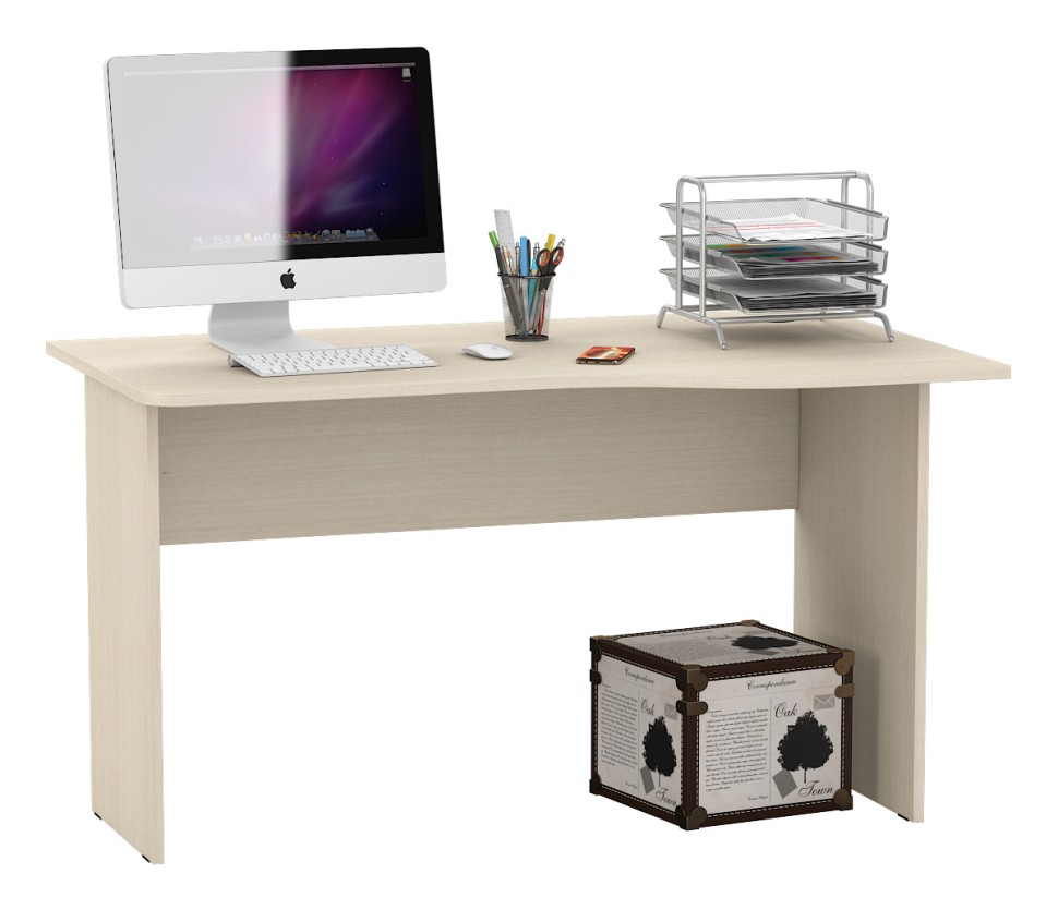 СНЯТО Стол письменный С-МД-1-04, цвет дуб, ШхГхВ 130х75х74 см., универсальная сборка