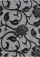 Угловой диван Сеул Люкс рогожка серый + цветы