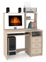 СНЯТО Стол компьютерный Комфорт 4 СК, цвет дуб паллада, ШхГхВ 105х65х125 см., НЕ универсальная сборка (50)