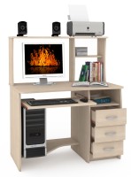 СНЯТО Стол компьютерный Комфорт 4 СК, цвет дуб паллада, ШхГхВ 105х65х125 см., НЕ универсальная сборка (50)