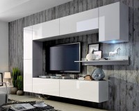 Гостиная 7 МДФ Белый DM635-6 / Белый Фасадный 0101