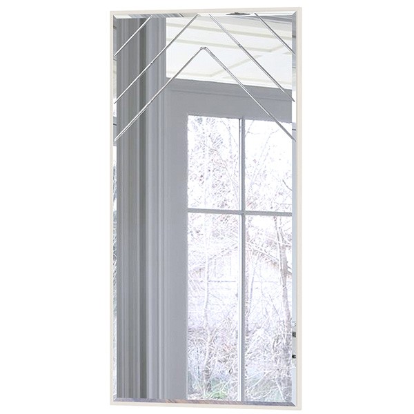 Амели Зеркало навесное 03.240, цвет шёлковый камень, ШхГхВ 50х2х100 см., может крепиться или горизонтально или вертикально