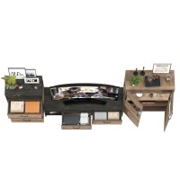 Трувор Гостиная 066, цвет дуб гранж песочный/интра, ШхГхВ 301,6х45,4х135,3 см., универсальная сборка