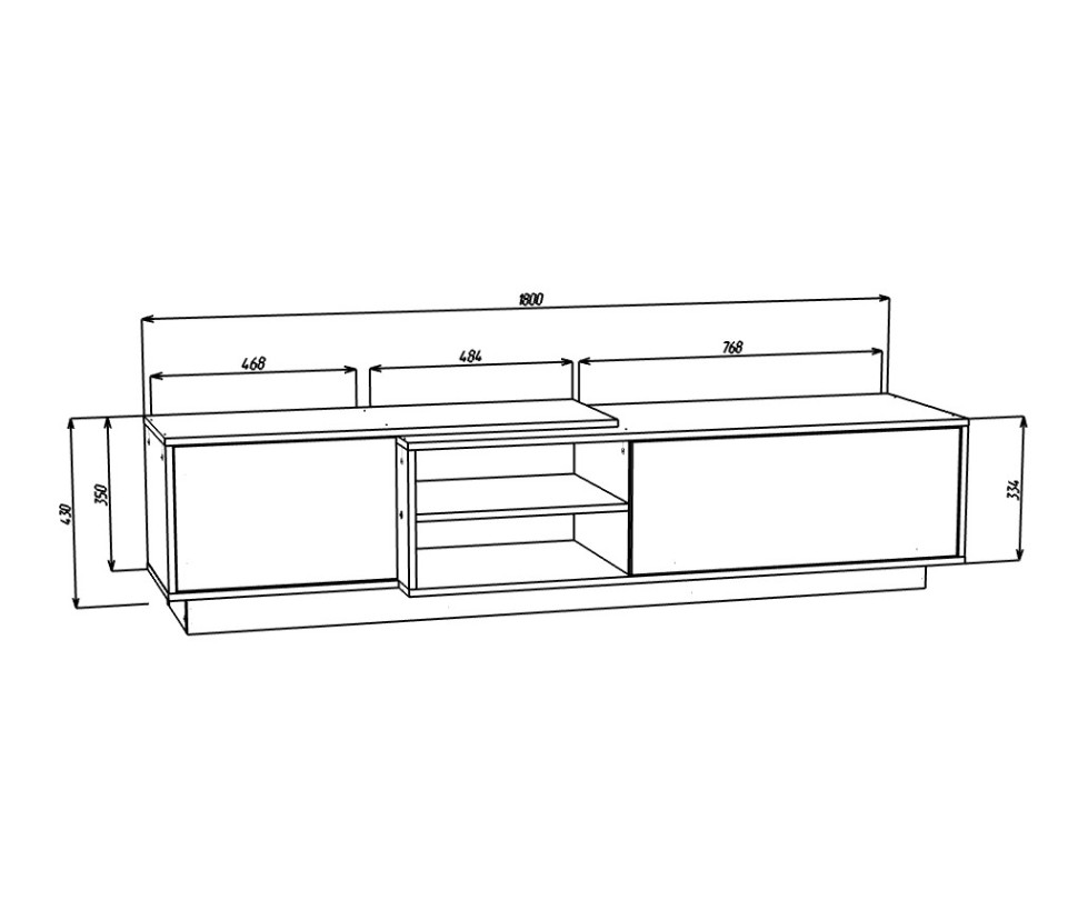 ТВ-тумба Сигма 3 МДФ