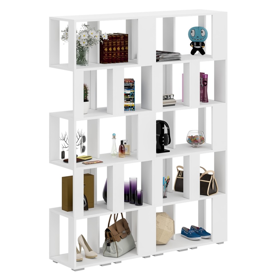 Стеллаж СВК 4 шт., цвет белый, ШхГхВ 140х35х179 см.