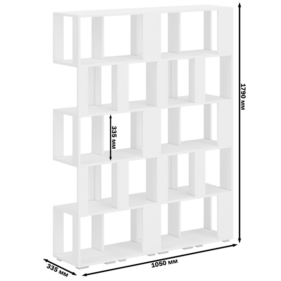 Стеллаж СВК 4 шт., цвет белый, ШхГхВ 140х35х179 см.