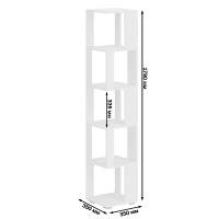 Стеллаж СВК 4 шт., цвет белый, ШхГхВ 140х35х179 см.