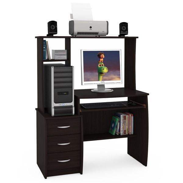 СНЯТО Стол компьютерный Комфорт 5 СК, цвет венге магия, ШхГхВ 105х57х132 см., НЕ универсальная сборка (50)