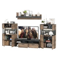 Трувор Гостиная 067, цвет дуб гранж песочный/интра, ШхГхВ 321,4х45,4х195 см., универсальная сборка