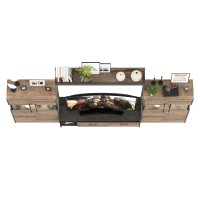 Трувор Гостиная 067, цвет дуб гранж песочный/интра, ШхГхВ 321,4х45,4х195 см., универсальная сборка