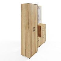 Прихожая Сокол ШО-1+ВШ-5.1+ТП-1+ПЗ-3+ТП-2, цвет дуб делано, ШхГхВ 180х43х209 см.