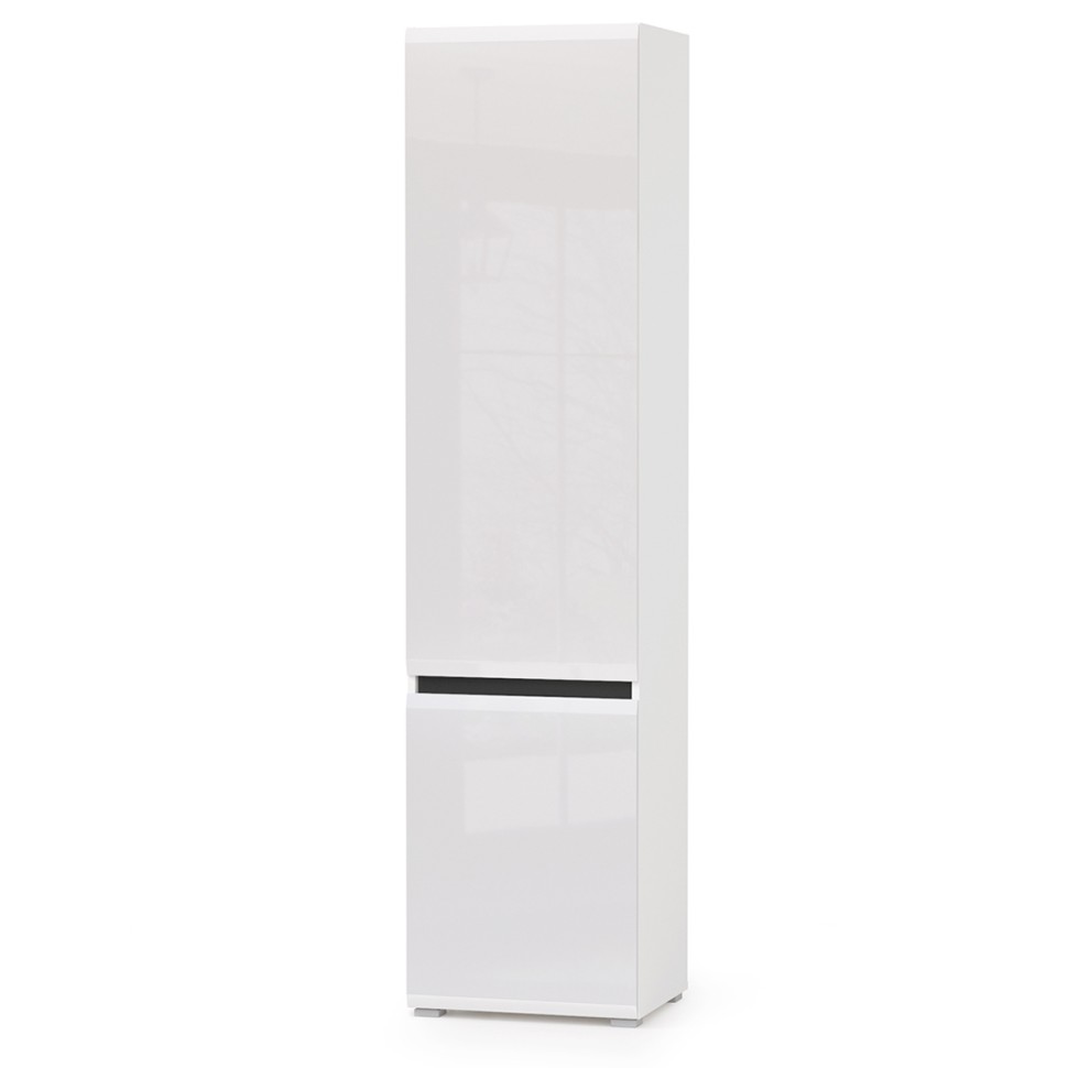 Сидней Комплектация № 020, цвет корпус: белый/чёрный/фасады: МДФ белый глянец, ШхГхВ 235х41,3х205,2 см., универсальная сборка