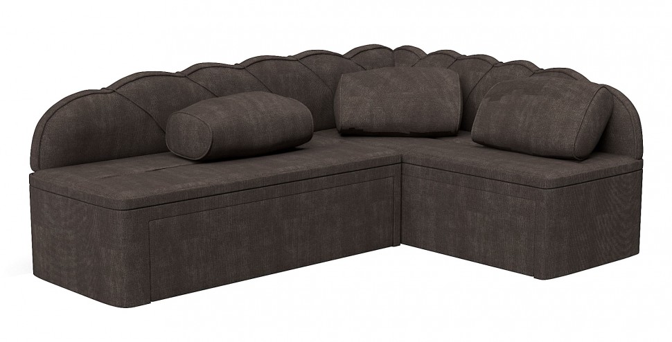 Диван угловой Модерн дельфин коричневый велюр