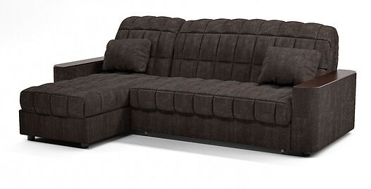 Диван угловой Даллас аккордеон (коричневый велюр)