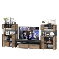 Трувор Гостиная 068, цвет дуб гранж песочный/интра, ШхГхВ 321,4х45,4х135,3 см., универсальная сборка