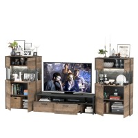 Трувор Гостиная 068, цвет дуб гранж песочный/интра, ШхГхВ 321,4х45,4х135,3 см., универсальная сборка