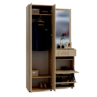 Прихожая Сокол ШО-1+ПЗ-3+ТП-2, цвет дуб делано, ШхГхВ 120х43х209 см.