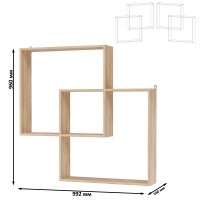 СНЯТО Полка навесная PN-6, цвет дуб сонома, ШхГхВ 99,2х16х96 см., универсальная сборка 222PN6S