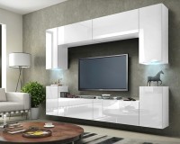 Гостиная 9 МДФ Белый DM635-6 / Белый Фасадный 0101