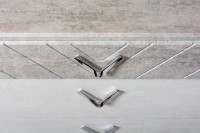 Амели Комод 13.106 + Стол туалетный 12.48 + Зеркало, цвет шёлковый камень/бетон чикаго беж, ШхГхВ 130х41,3х145 см., универсальная сборка