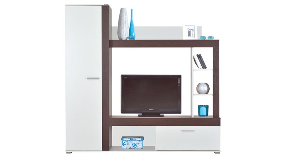 Гостиная Лима Белый Фасадный 0101 / Венге 0854