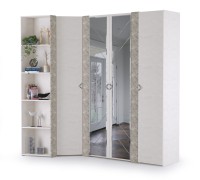 Амели Набор шкафов 1 08.49 + 13.133 + 13.131 + 13.140, цвет шёлковый камень/бетон чикаго беж, ШхГхВ 232,7х121,1х230 см., универсальная сборка