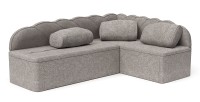 Диван угловой Модерн дельфин серая рогожка