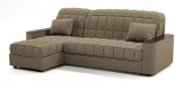 Диван угловой Даллас аккордеон бежевый велюр
