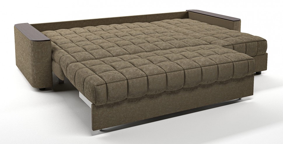 Диван угловой Даллас аккордеон бежевый велюр