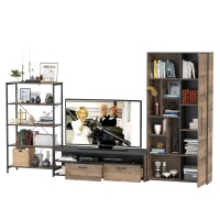 Трувор Гостиная 070, цвет дуб гранж песочный/интра, ШхГхВ 325,6х45,4х194,2 см., универсальная сборка