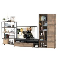 Трувор Гостиная 070, цвет дуб гранж песочный/интра, ШхГхВ 325,6х45,4х194,2 см., универсальная сборка