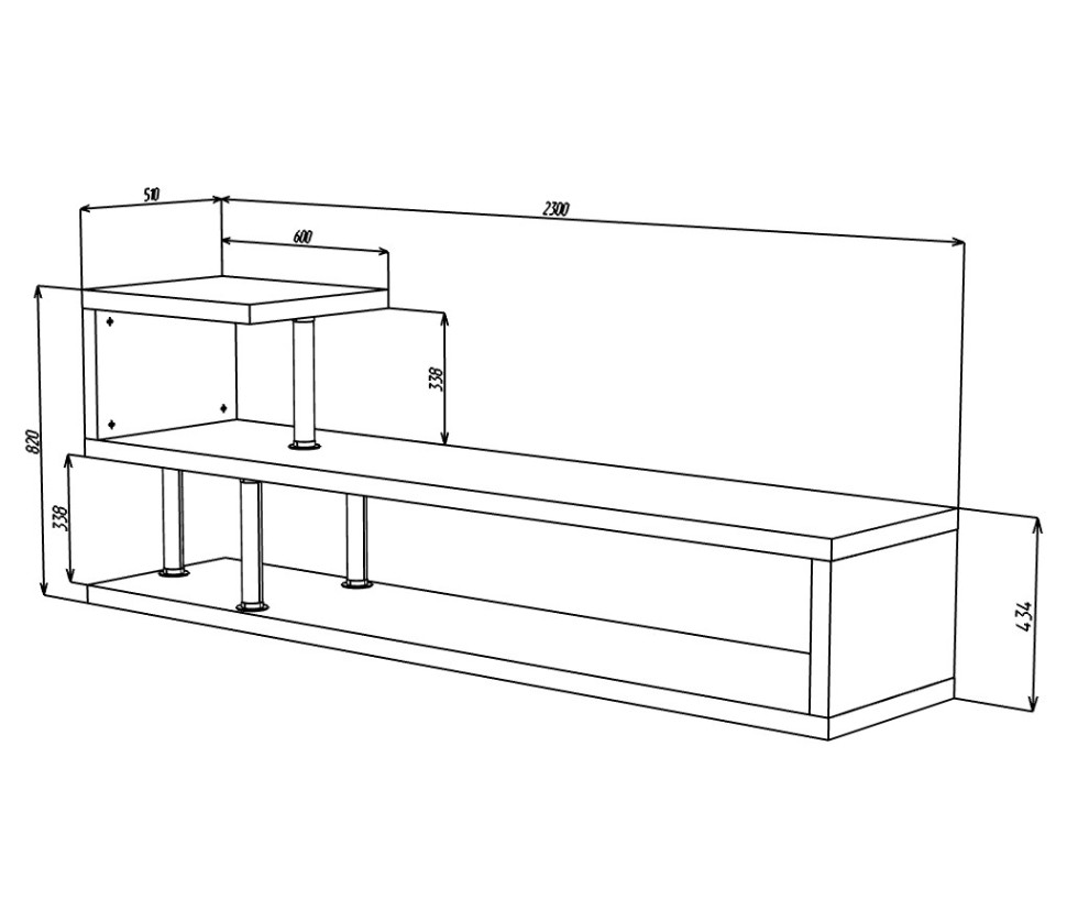 ТВ-тумба Тали Белый 101