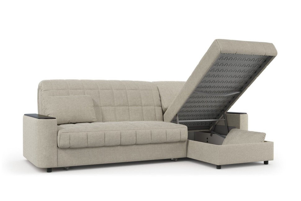 Диван угловой Даллас аккордеон розовый велюр