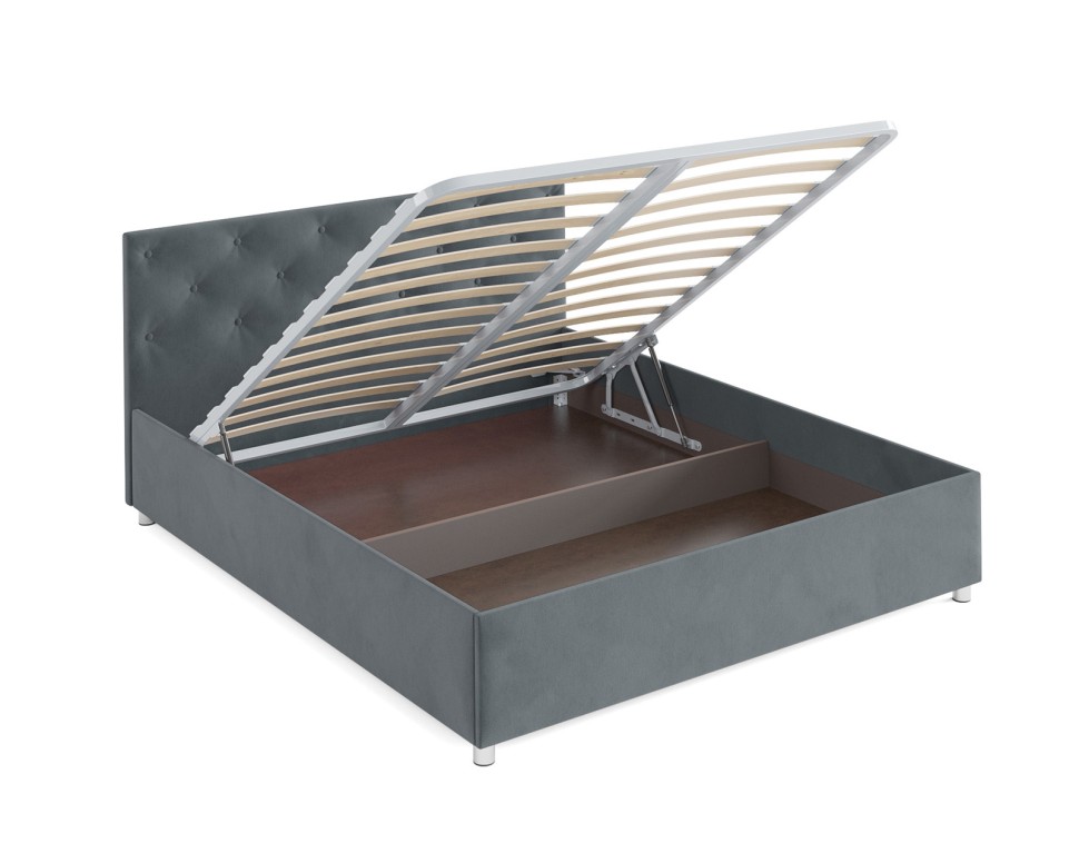 Классик (велюр серо-синий / НВ-178/26) 160 см