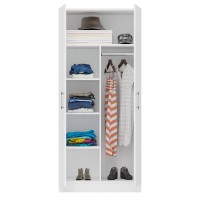 Стандарт Шкаф 2-х створчатый, цвет белый, ШхГхВ 90х52х200 см.