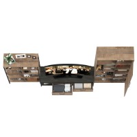 Трувор Гостиная 072, цвет дуб гранж песочный/интра, ШхГхВ 332,8х45,4х194,2 см., универсальная сборка