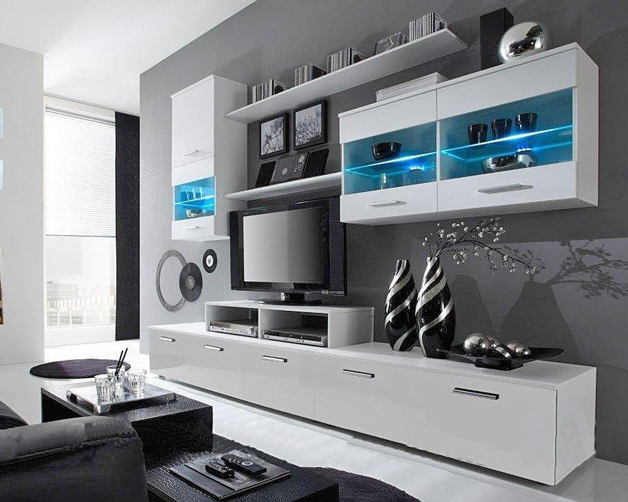 Гостиная Лого Белый Фасадный 0101