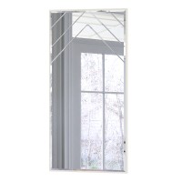 Амели Стол туалетный 12.48 + Зеркало, цвет шёлковый камень/бетон чикаго беж, ШхГхВ 65х41х185 см.