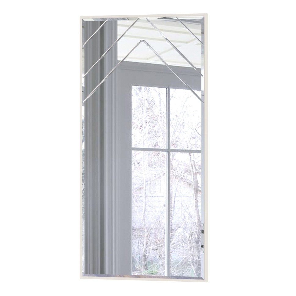 Амели Стол туалетный 12.48 + Зеркало, цвет шёлковый камень/бетон чикаго беж, ШхГхВ 65х41х185 см.