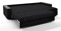 Диван угловой Даллас аккордеон черный велюр